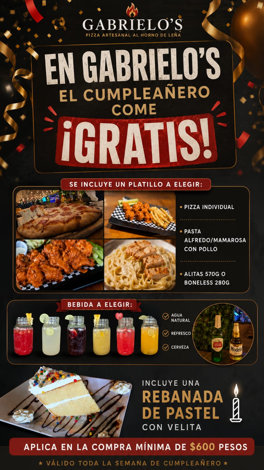 Promoción Boneless y Cerveza Stella Artois